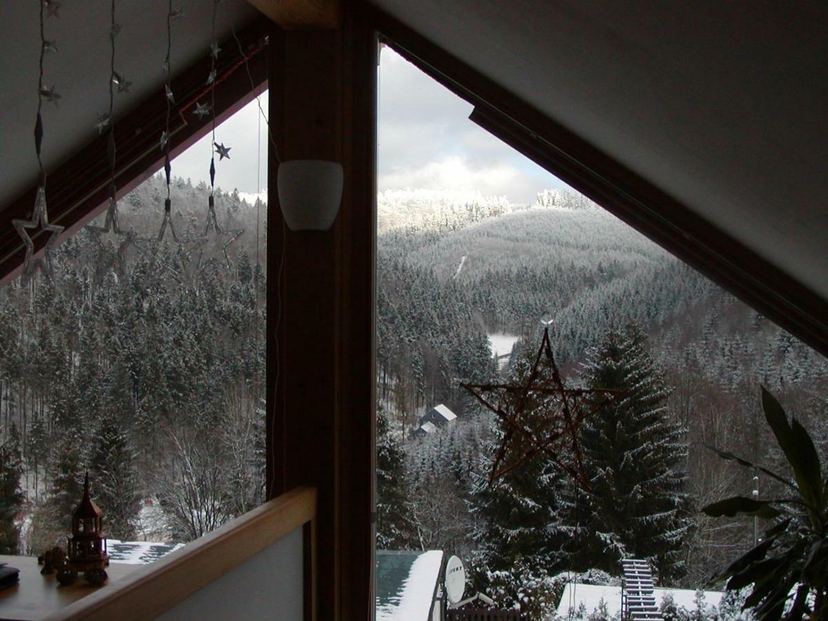 Ferienhaus Am Loeffelberghuettchen Giessubel ภายนอก รูปภาพ